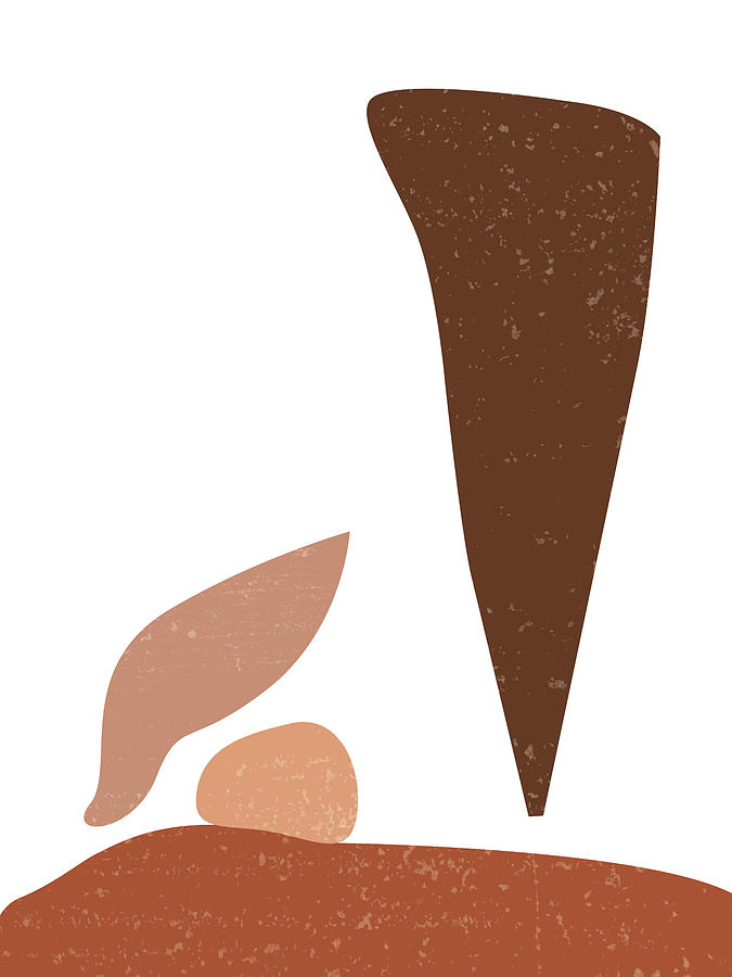 Terracotta Abstract 73 - Modern, Contemporary Art - Abstract Organic Shapes - Minimal - Brown by Studio Grafiikka Terracotta Abstract 73 - Modern, Contemporary Art - Abstract Organic Shapes - Minimal - Brown by Studio Grafiikka