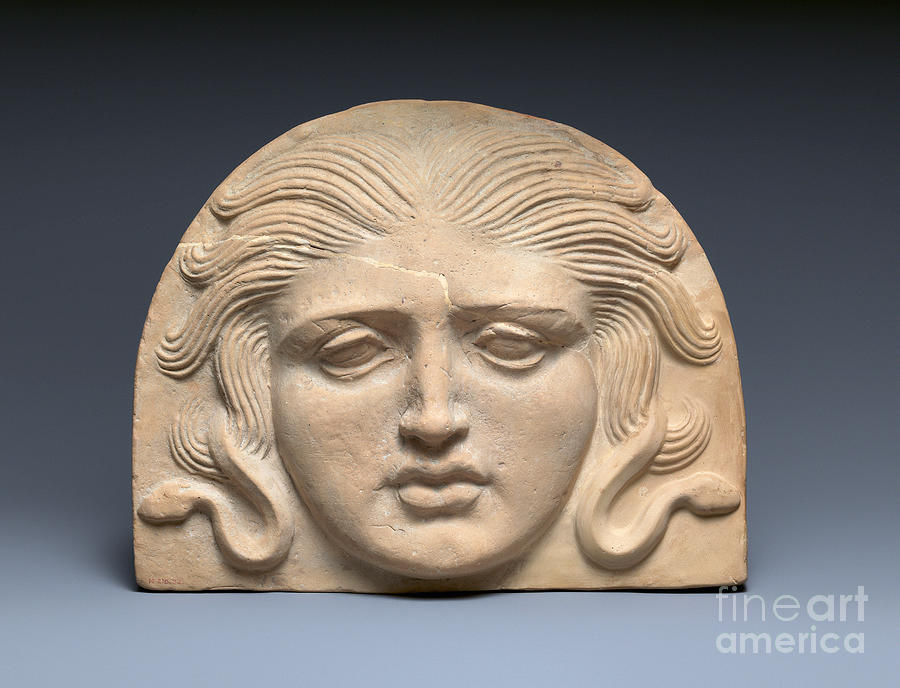 Terracotta Medusa Relief by Granger