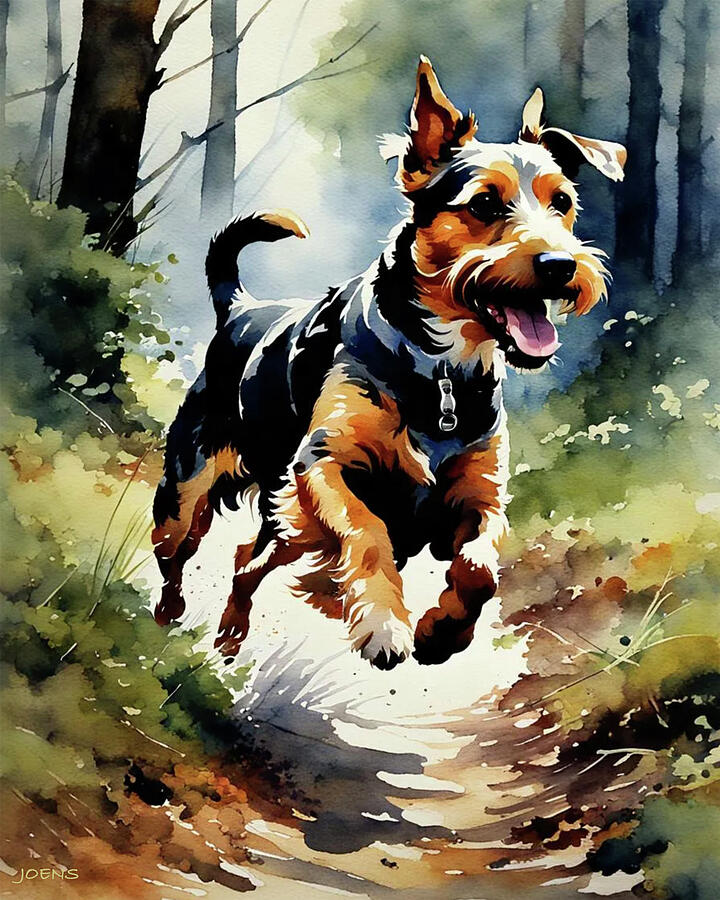 Nature Digital Art - Terrier Hound by Greg Joens Nature Digital Art - Terrier Hound by Greg Joens