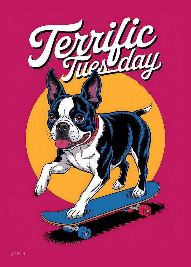 Typography Digital Art - Terrific Tuesday by Greg Joens Typography Digital Art - Terrific Tuesday by Greg Joens