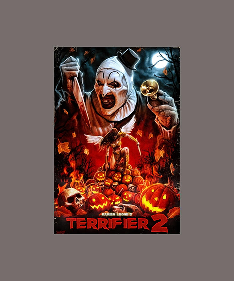 Terrifier 2 horror movie poster Active blue Painting by Morgan Joel ...