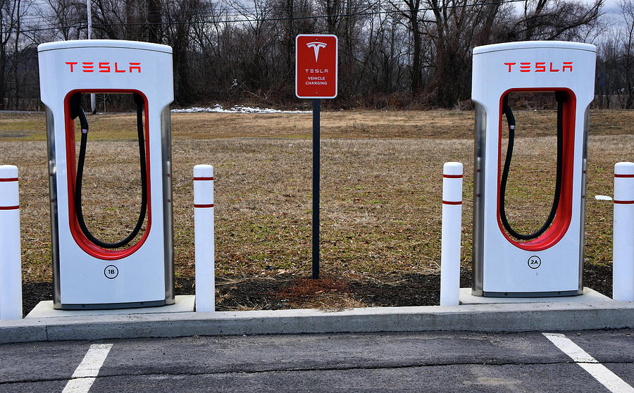 Tesla Charging Station Photograph by Mike Martin
