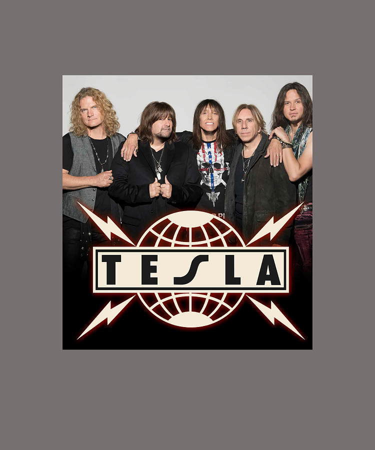 Tesla Rock Band Personel Tour 2020 Nettv Red Painting by Harrison Gray ...