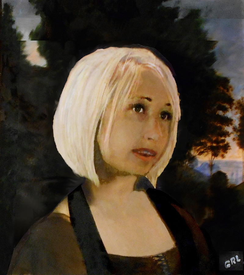 Tess after Da Vinci Fine Art Original Portrait Painting Painting by G Linsenmayer