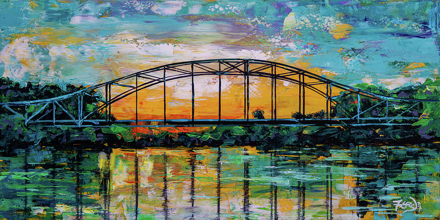 Tesson Ferry Bridge Painting by Robert FERD Frank