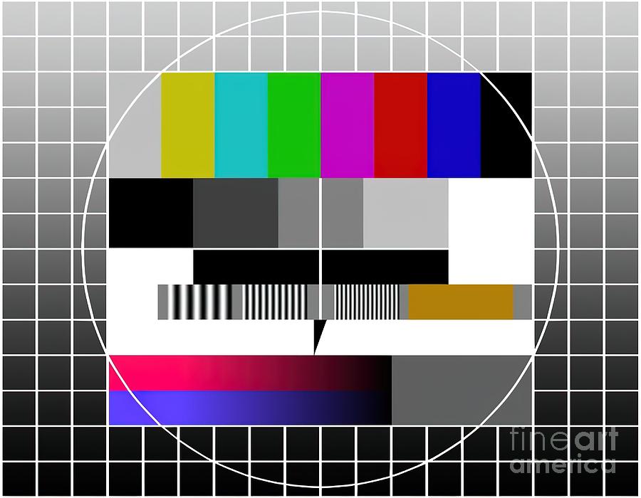 Test Card No Signal Testbild Painting by Joel Lisa - Pixels