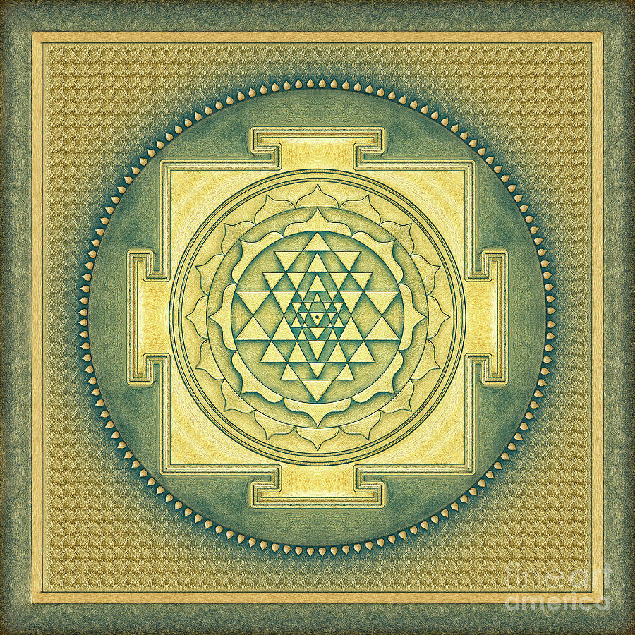 Sri Yantra III - Gold Version Digital Art by Dirk Czarnota - Fine Art ...