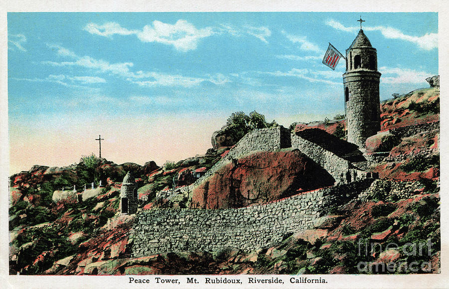 Testimonial Peace Tower - Mt Rubidoux - Riverside CA Photograph by Sad Hill - Bizarre Los Angeles Archive