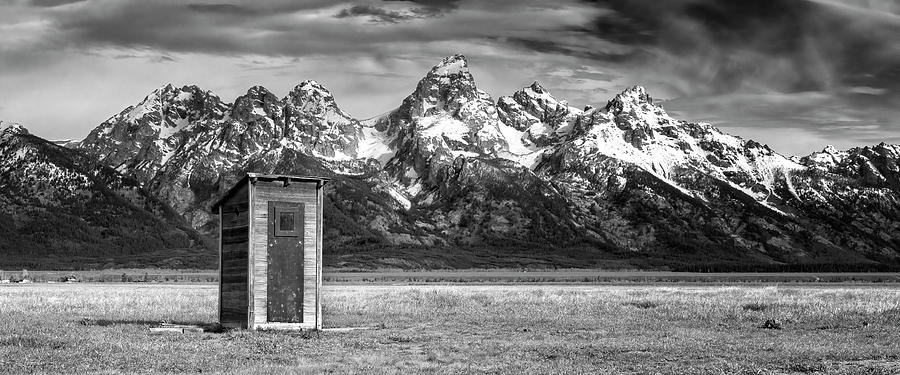 Teton Outhouse Photograph by Stephen Stookey