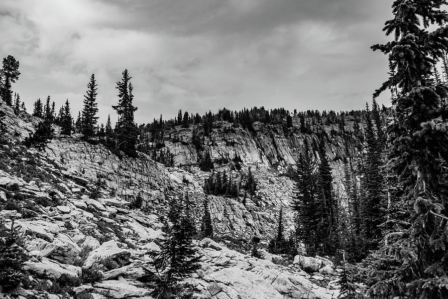 Teton range black and white Photograph by Nathan Wasylewski