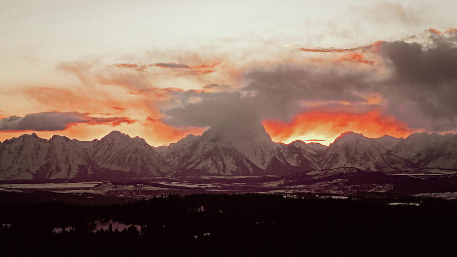 Teton Sunset Photograph by Carl Moore