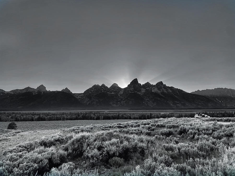 Teton valley, Wyoming in Black and White. Photograph by Devin Wilson