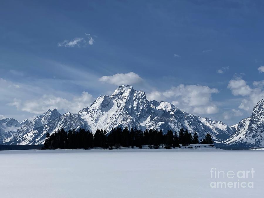 Mountain Photograph - Tetons from Jackson Lake by Saving Memories By Making Memories