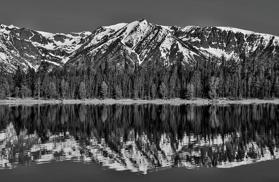 Tetons Morning Reflection In Spring Photograph by Dan Sproul