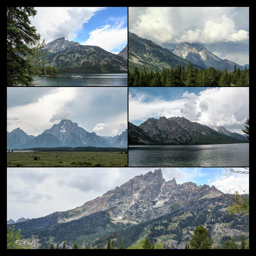 Tetons - U.S. National Parks - Scenic Collage  Photograph by Ronald Reid