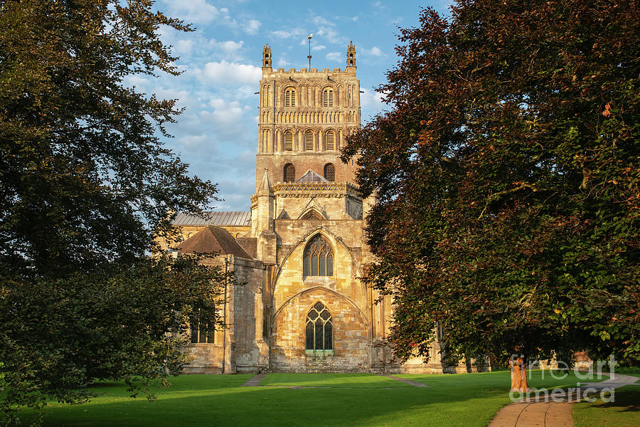 Tewkesbury Abbey Church at Sunrise in September Photograph by Tim Gainey