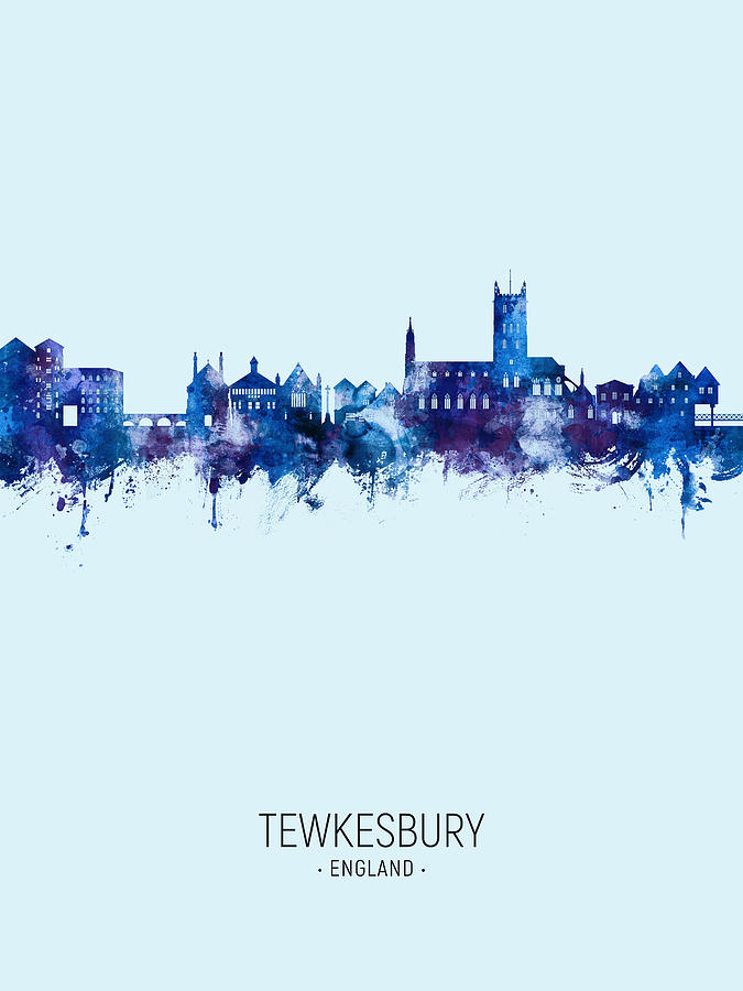 Tewkesbury England Skyline #06 Digital Art by Michael Tompsett