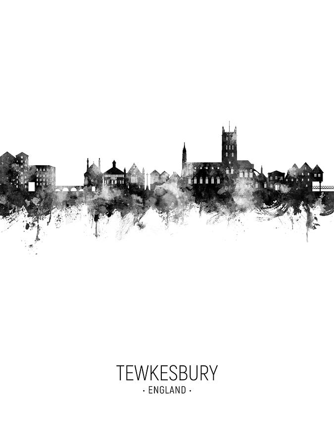 Tewkesbury England Skyline #08 Digital Art by Michael Tompsett