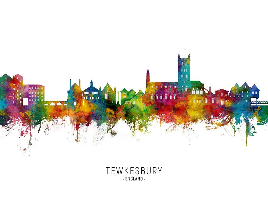 Tewkesbury England Skyline #82 Digital Art by Michael Tompsett