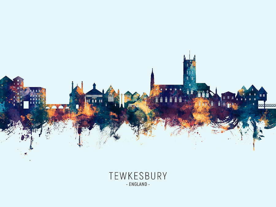 Tewkesbury England Skyline #85 Digital Art by Michael Tompsett