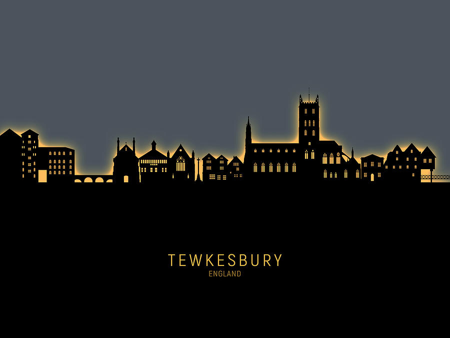Tewkesbury England Skyline #95 Digital Art by Michael Tompsett