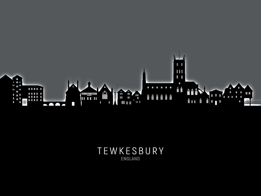 Tewkesbury England Skyline #96 Digital Art by Michael Tompsett