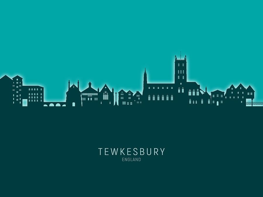 Tewkesbury England Skyline #97 Digital Art by Michael Tompsett