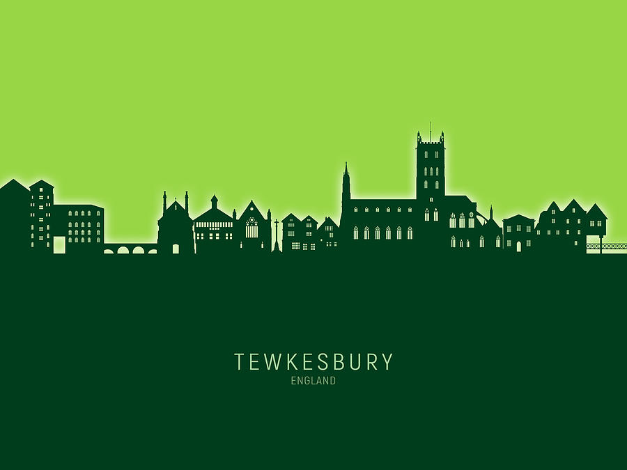 Tewkesbury England Skyline #99 Digital Art by Michael Tompsett