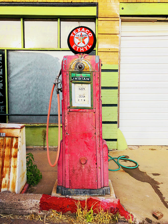 Texaco antique gas pump Photograph by Tatiana Travelways