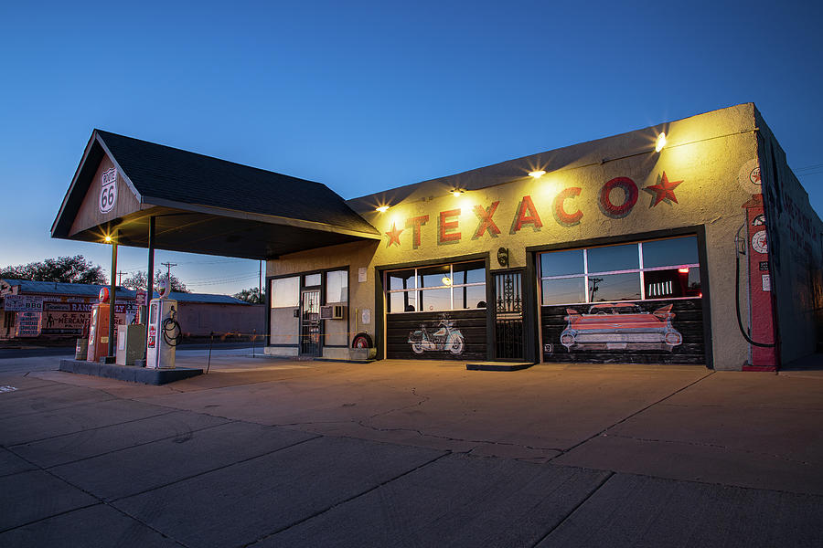 Texaco on Route 66 Photograph by Tim Stanley