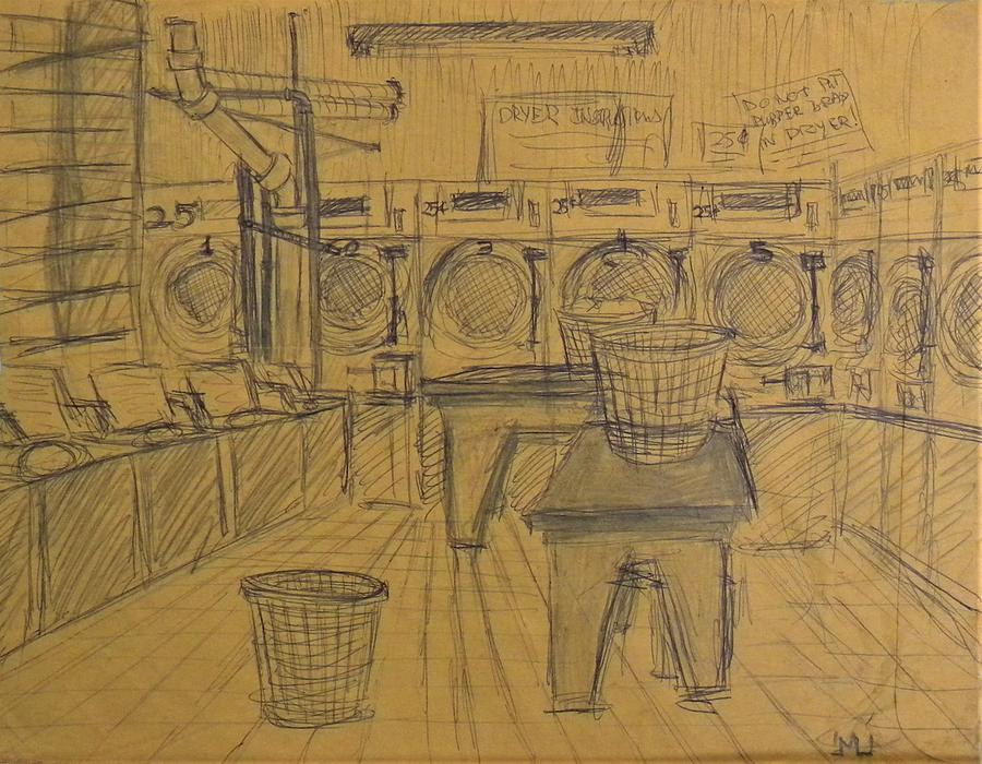 Texarkana Laundromat Drawing by John Linden Fine Art America