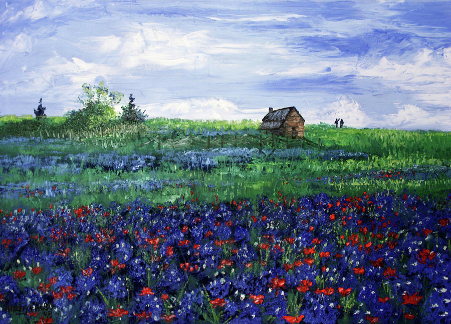 Texas Bluebonnets Painting by Anthony Falbo