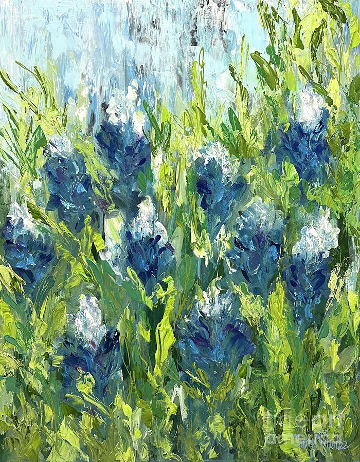 Texas Blues Painting by Cheryl Rhodes