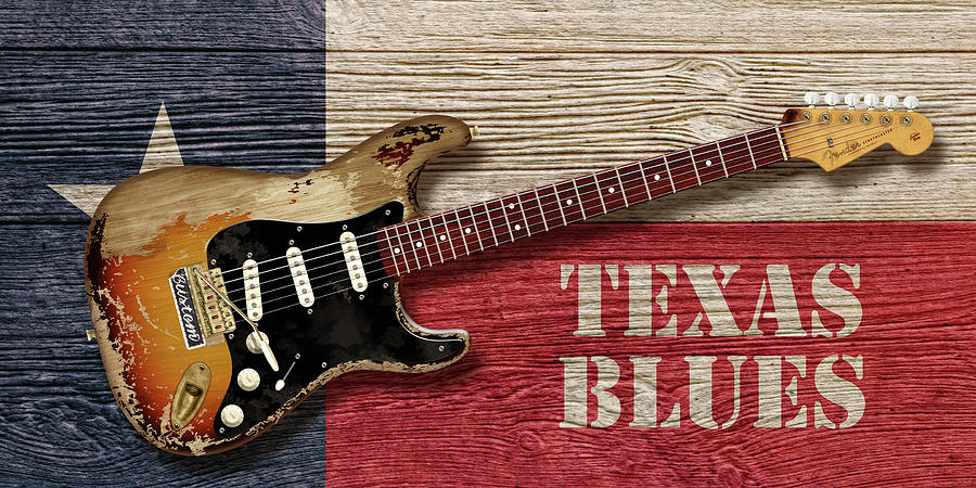 Rock And Roll Digital Art - Texas Blues by WB Johnston