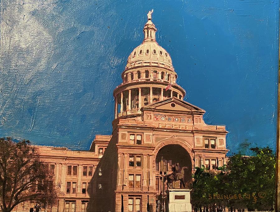 Texas Capital Building Painting by Gary Springer
