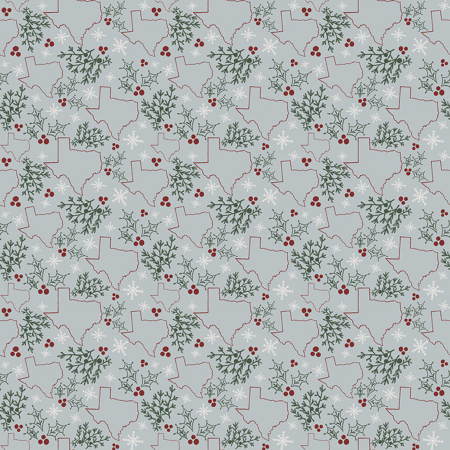 Christmas Floral Pattern by Lauren Ullrich