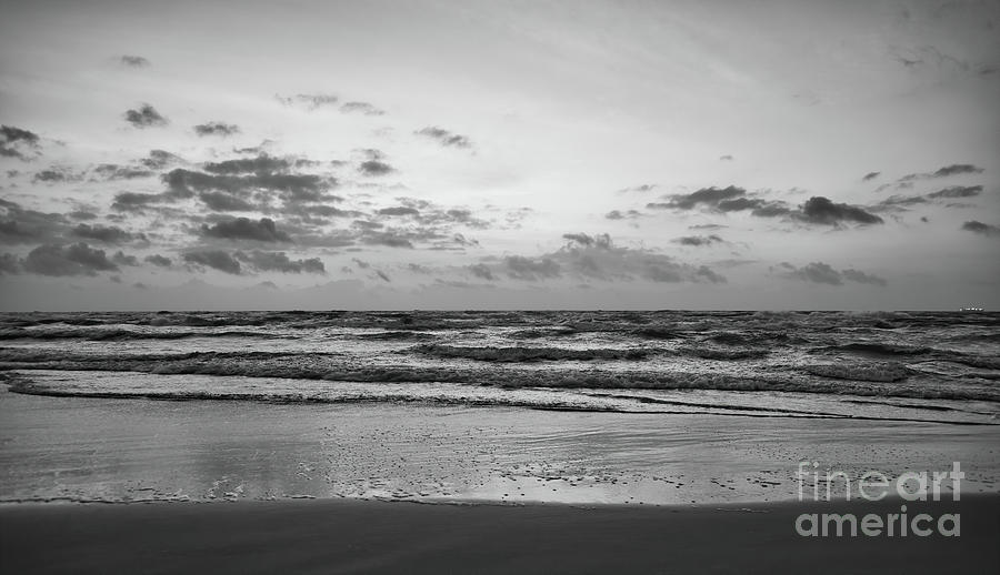 Texas Coast #blackwhite Photograph by Andrea Anderegg