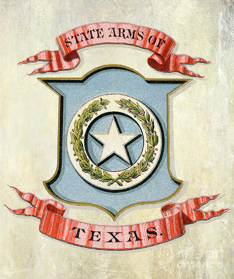 Texas Coat of Arms 1876 Photograph by Jon Neidert