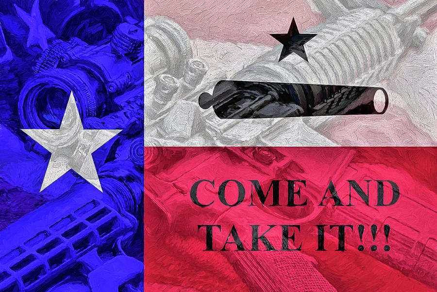 Texas Come And Take It Flag AR-15 Digital Art by JC Findley