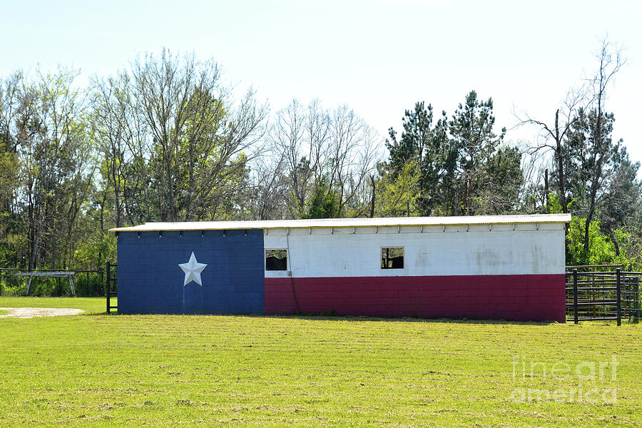 Texas Flag Barn Photograph