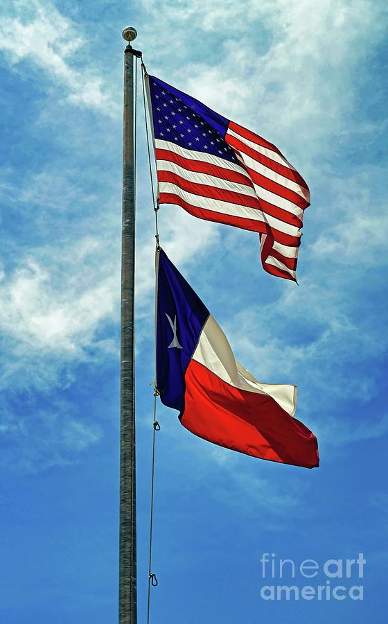 Texas Flags Photograph by Jon Burch Photography