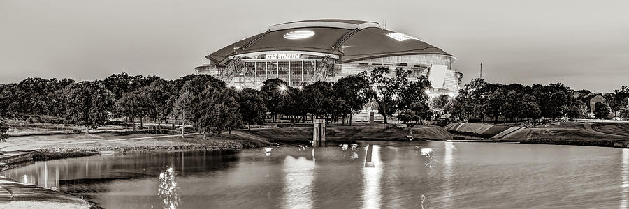 Texas Football Stadium Panorama - Classic Sepia Edition Photograph