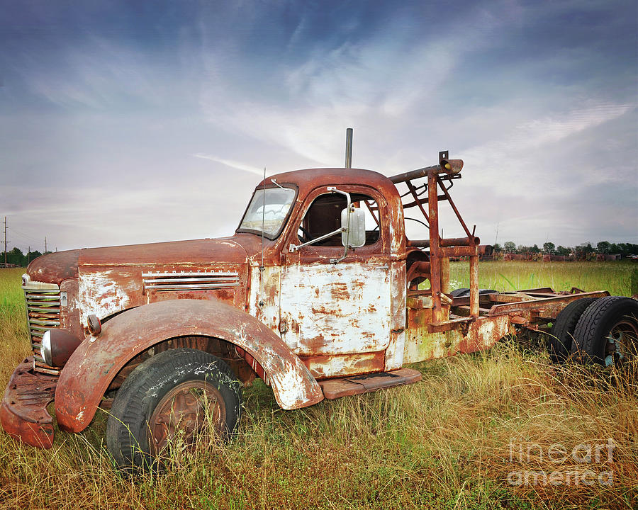 Texas Forgotten - Tow Truck Photograph by Chris Andruskiewicz