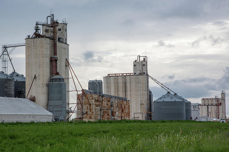 Texas Grain Elevators Photograph by Steve Templeton