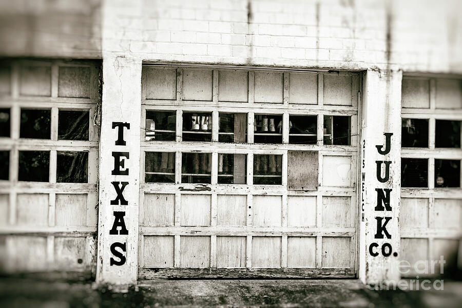Texas Junk - sepia Photograph by Scott Pellegrin