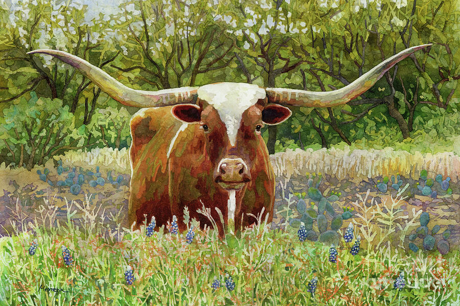 Texas Longhorn - Large Format 72x48 Painting