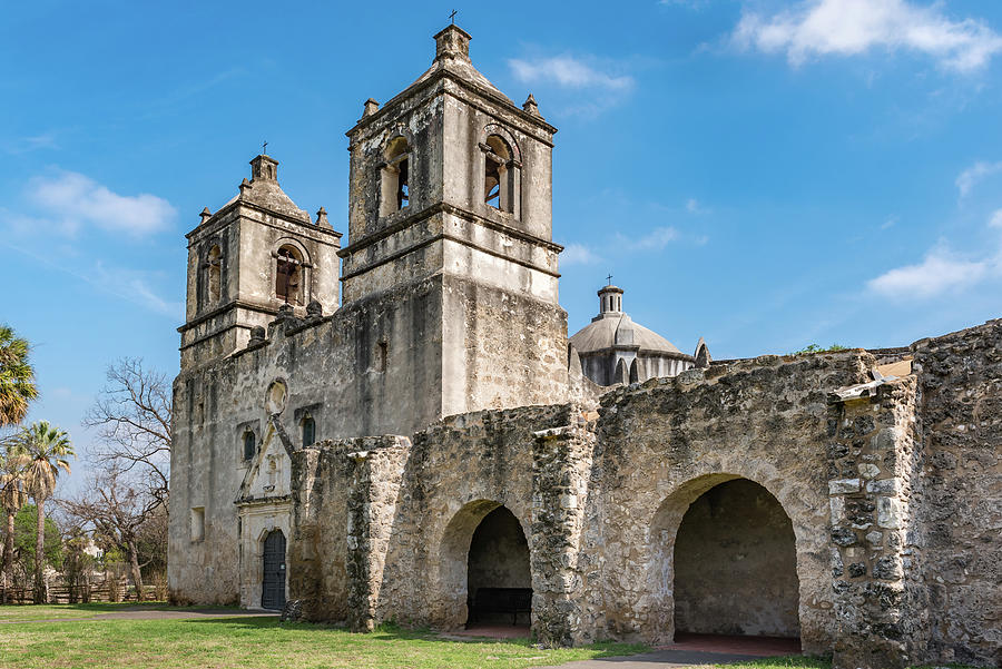 Texas Mission Concepcion side view with arches Photograph by Terri ...