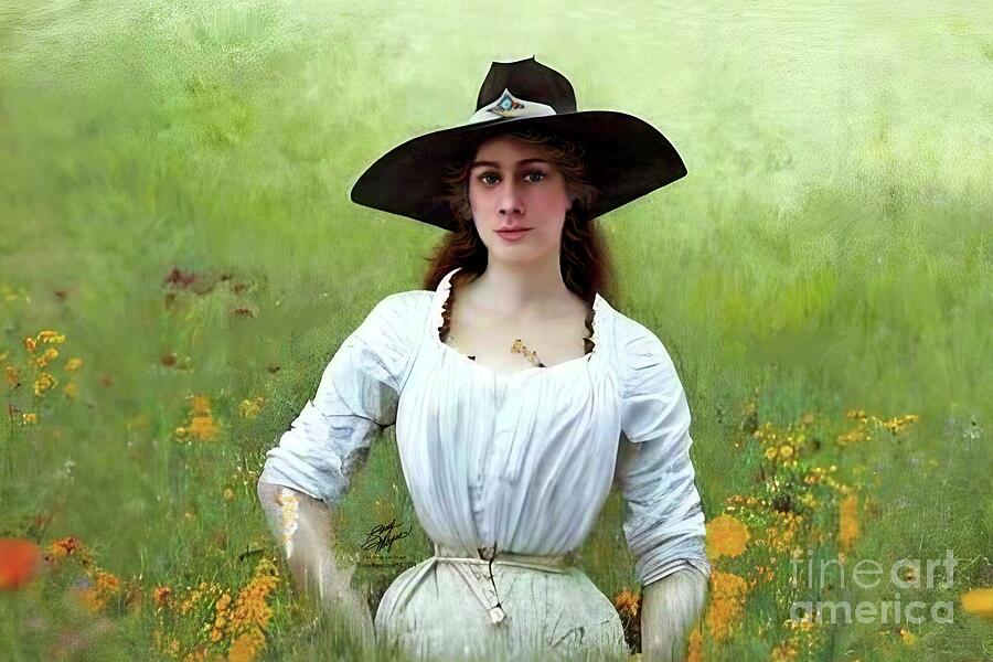 Texas Pioneer Woman Digital Art by Stacey Mayer Texas Pioneer Woman Digital Art by Stacey Mayer