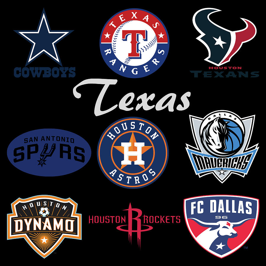 Texas Professional Sport Teams Mixed Media by Movie Poster Prints