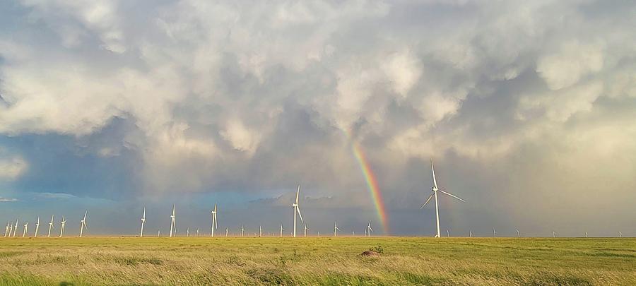 Texas Rainbow and Mammatus Clouds  Photograph by Ally White